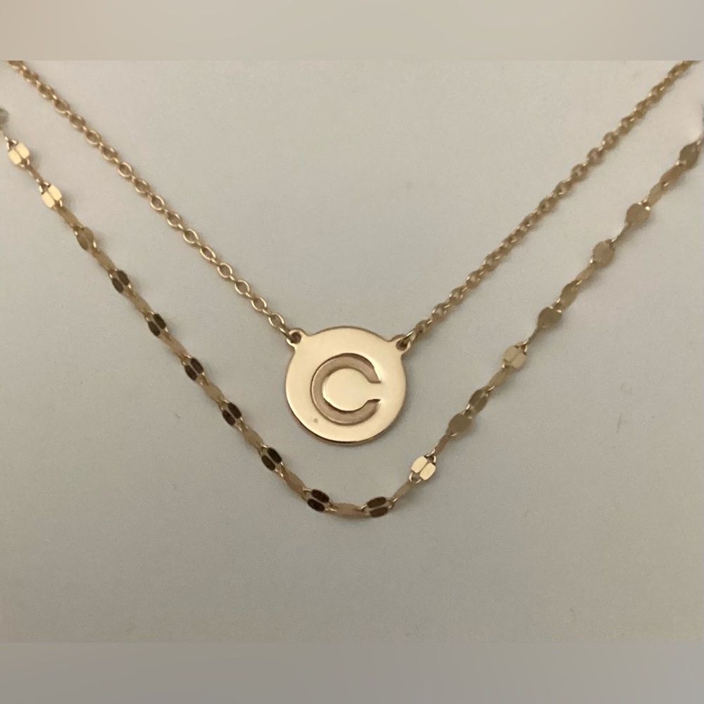 R.H Macy’s PB Sterling Silver Double Row Initial C Necklace